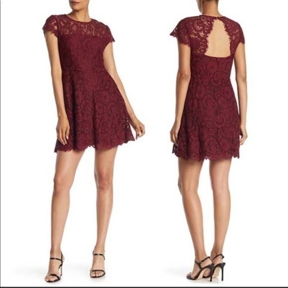 SHOW ME YOUR MUMU ALICE lace berry merlot dress